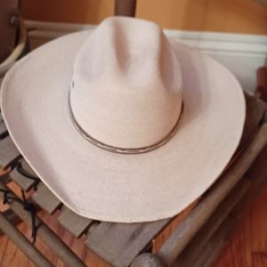 Atwood Palm Leaf Hereford Low Crown Cowboy Hat 6-7/8 Long Oval